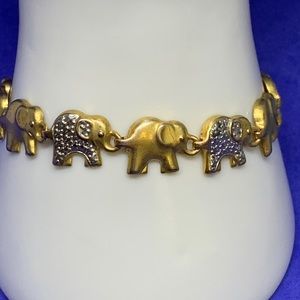 Super Cute Vermeil Elephant Bracelet